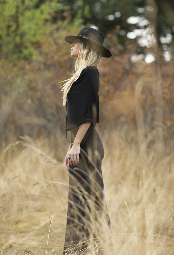 Ayela Dress - SATI CREATION - Black dress - Boho - Cowl neck dress