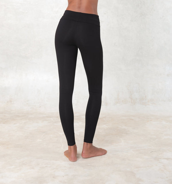 Bamboo Fold Over leggings - SATI CREATION - Pants - active wear - Bamboo - bamboo clothing