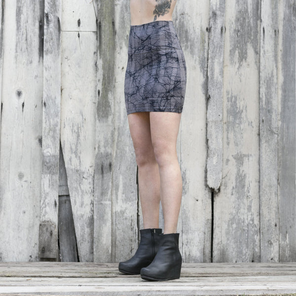 Bamboo mini skirt - SATI CREATION - Skirt - bamboo clothing - bamboo skirt - Black mini skirt