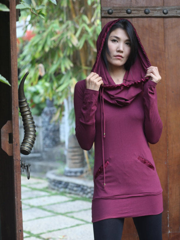 Bamboo tunic - SATI CREATION - Long sleeve - active wear - Boho - boho top