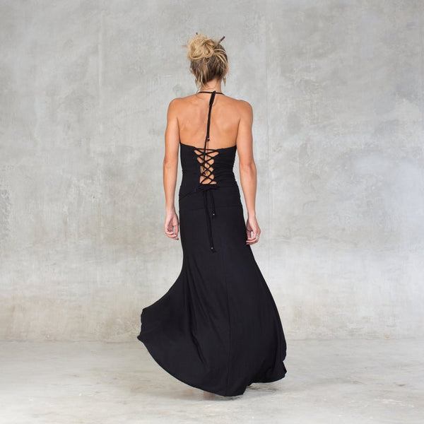 Corset - SATI CREATION - tops - Black Bamboo top - Boho - corset top
