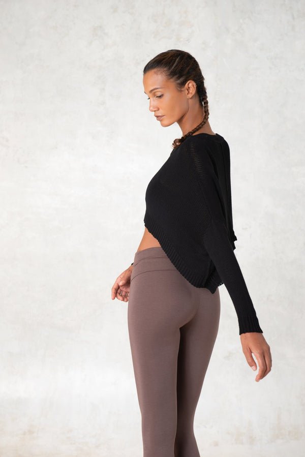 Cropped sweater - SATI CREATION - Long sleeve - Bamboo - bamboo clothing - bamboo top