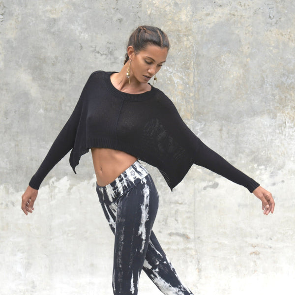 Cropped sweater - SATI CREATION - Long sleeve - Bamboo - bamboo clothing - bamboo top