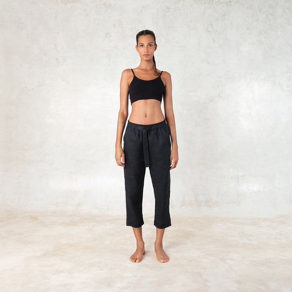 Linen pants - 100% linen - SATI CREATION - Pants - 100% linen - black linen pants - ethical clothing