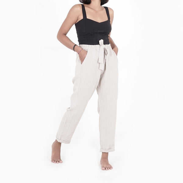 Linen pants - 100% linen - SATI CREATION - Pants - 100% linen - black linen pants - ethical clothing