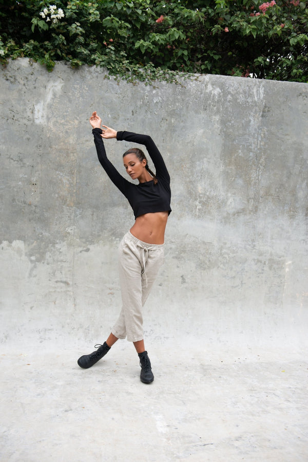 Linen pants - 100% linen - SATI CREATION - Pants - 100% linen - black linen pants - ethical clothing