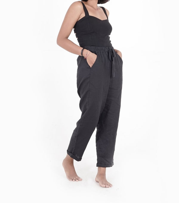 Linen pants - 100% linen - SATI CREATION - Pants - 100% linen - black linen pants - ethical clothing