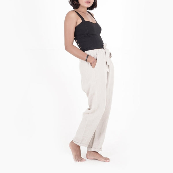 Linen pants - 100% linen - SATI CREATION - Pants - 100% linen - black linen pants - ethical clothing