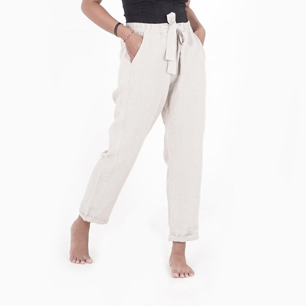 Linen pants - 100% linen - SATI CREATION - Pants - 100% linen - black linen pants - ethical clothing