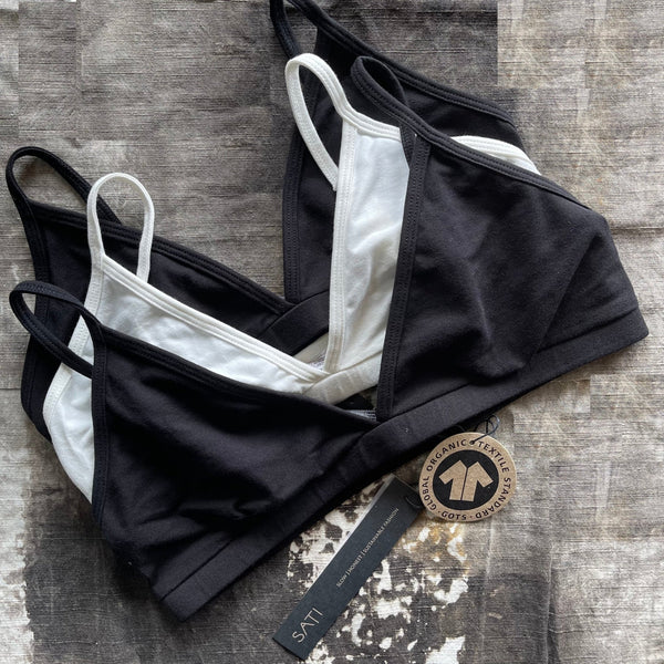Organic cotton Bra / Set of 3 - SATI CREATION - tops - Boho - eco-intimates - Organic clothing