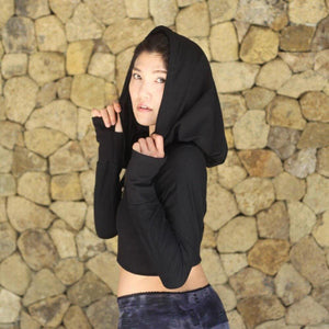 Organic Cotton Cassiopée Hoodie - SATI CREATION - Hoodie - active wear - Boho - crop hoodie