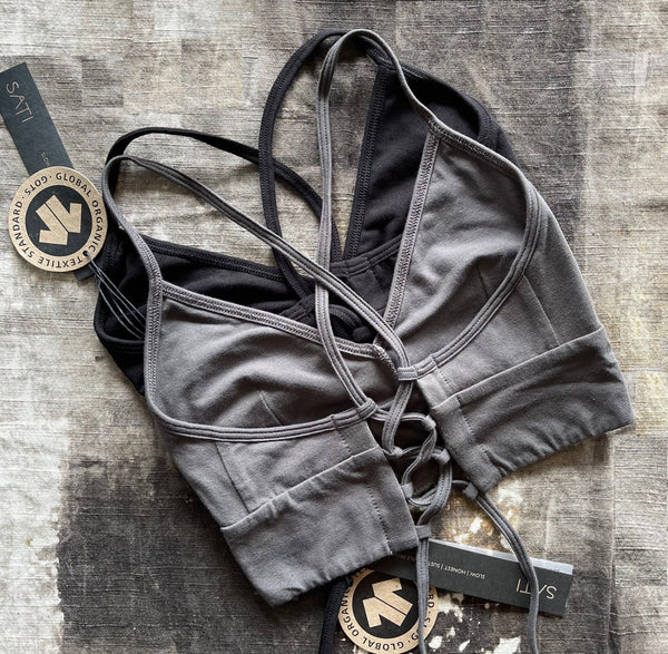 Organic cotton corset Bra / Set of 2 - SATI CREATION - tops - active wear - Boho - corset top