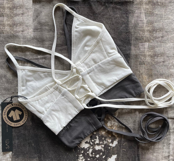 Organic cotton corset Bra / Set of 2 - SATI CREATION - tops - active wear - Boho - corset top