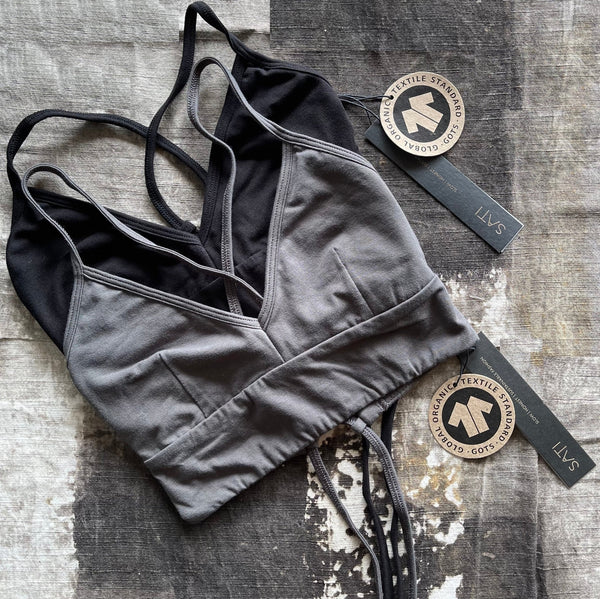 Organic cotton corset Bra / Set of 3 - SATI CREATION - tops - active wear - Boho - corset top