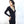 Load image into Gallery viewer, Pleiades Dress - SATI CREATION - Hoodie - bamboo clothing - Black Bamboo top - Boho