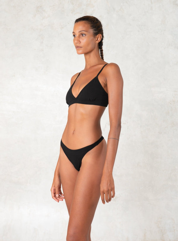 Underwear Set - Organic cotton Bra + Modal Thong - SATI CREATION - underwear - active wear - Boho - Eco underwear