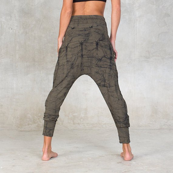 Batik Long Drop pants - SATI CREATION - Pants - active wear - Bamboo - bamboo clothing