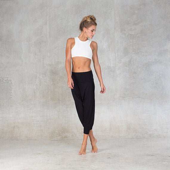 Batik Long Drop pants - SATI CREATION - Pants - active wear - Bamboo - bamboo clothing