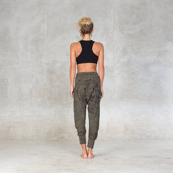 Batik Long Drop pants - SATI CREATION - Pants - active wear - Bamboo - bamboo clothing