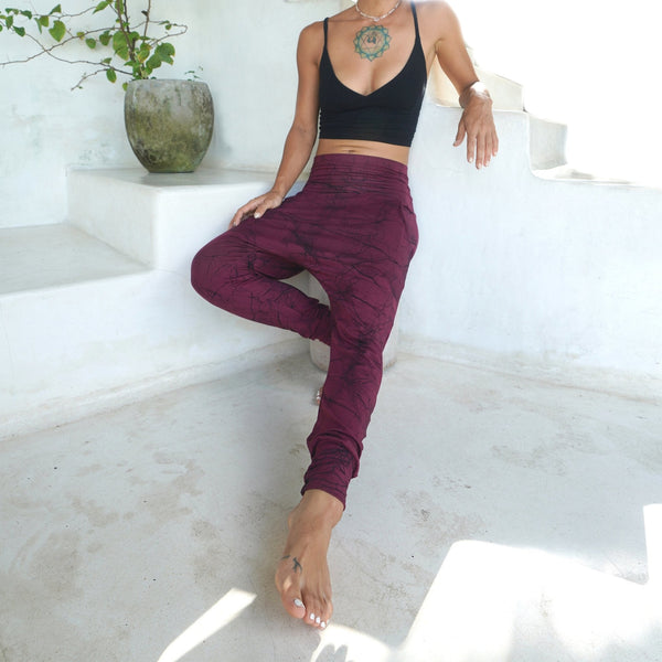 Batik Long Drop pants - SATI CREATION - Pants - active wear - Bamboo - bamboo clothing