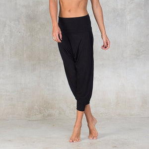 Long Drop pants - SATI CREATION - Harem Pants - active wear - bamboo pants - black harem pants