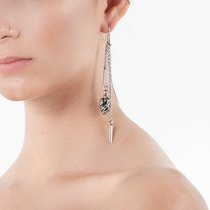 Anatomical heart dangle earrings - SATI CREATION - brass heart - gift for her