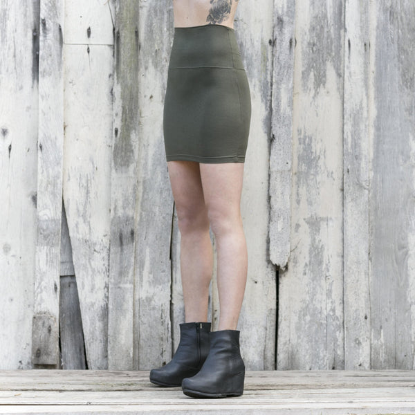 Bamboo mini skirt - SATI CREATION - Skirt - bamboo clothing - bamboo skirt - Black mini skirt