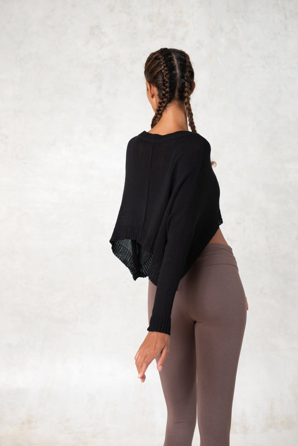 Cropped sweater - SATI CREATION - Long sleeve - Bamboo - bamboo clothing - bamboo top