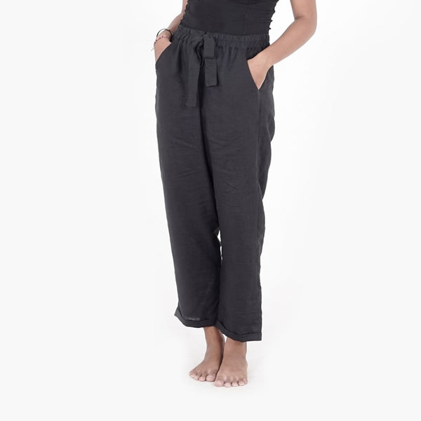 Linen pants - 100% linen - SATI CREATION - Pants - 100% linen - black linen pants - ethical clothing