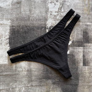 Modal Thong underwear / Set of 2 - SATI CREATION - bottoms - active wear - black thong - Boho