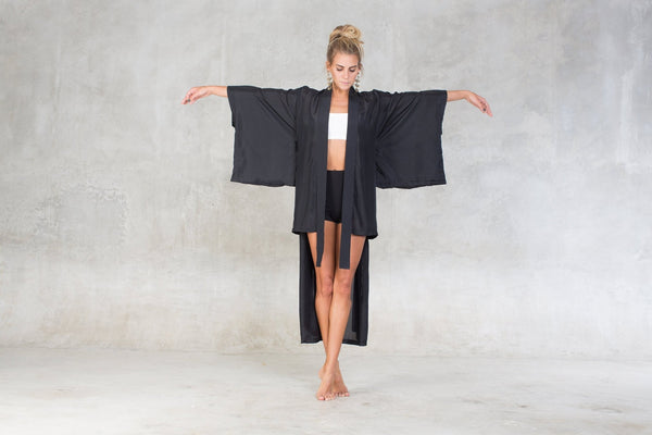 Re-constructed silk Kimono - SATI CREATION - Long sleeve - Kimono - -