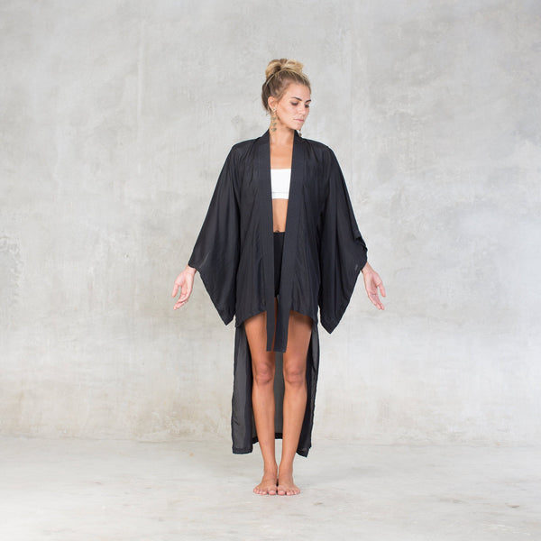 Re-constructed silk Kimono - SATI CREATION - Long sleeve - Kimono - -